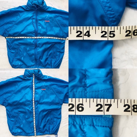 Reebok Windbreaker Mesh Lined Blue Large - Picture 8 of 8